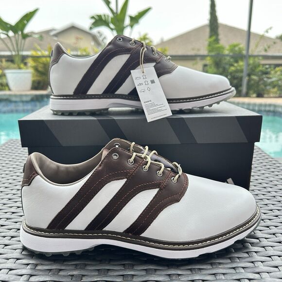 Adidas MC Z-Traxion White/Brown Golf Men's Shoes IG0910 - Picture 2 of 15